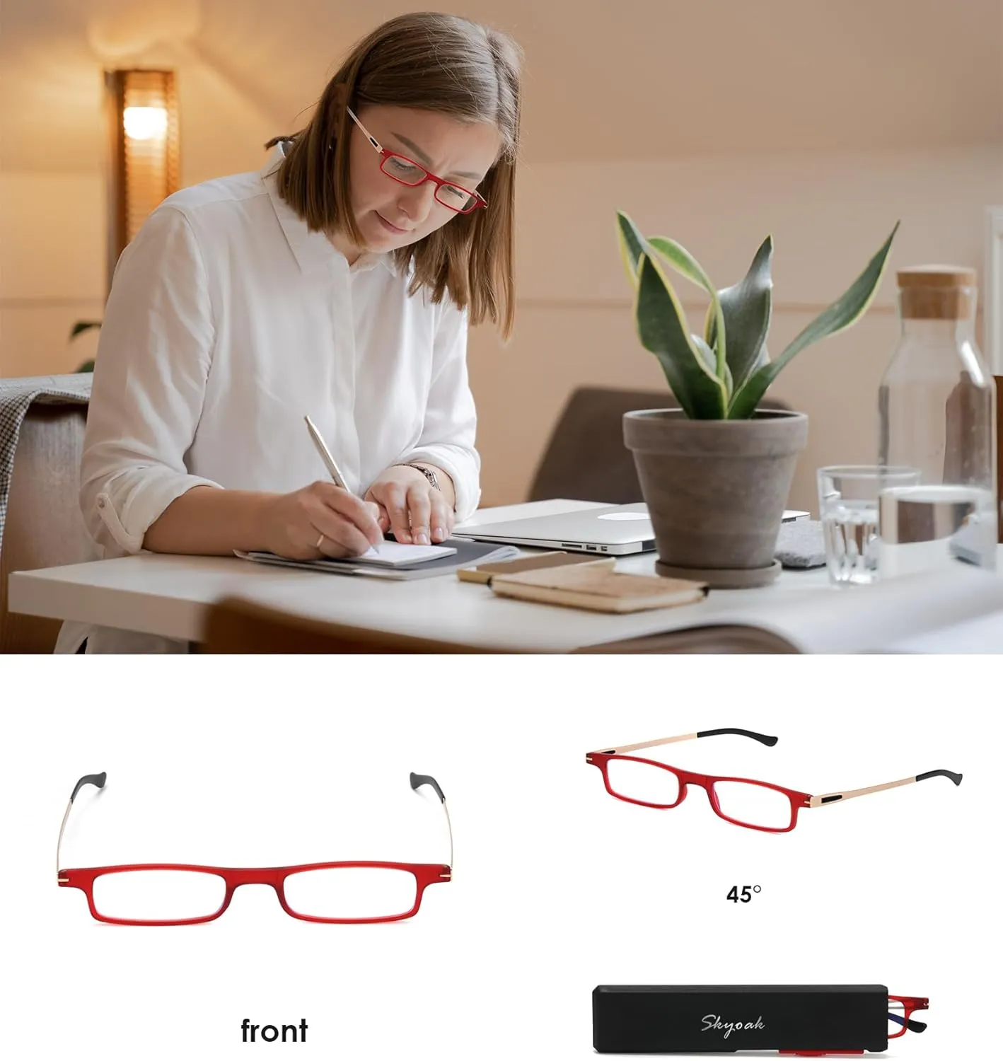 Ultra thin Lightweight Folding Reading Glasses Women Men TR90 Blue Light Blocking Anti UV/Eyestrain Foldable Compact Computer Readers Portable Unique Stretchable Slim Flat Case Red  2.0