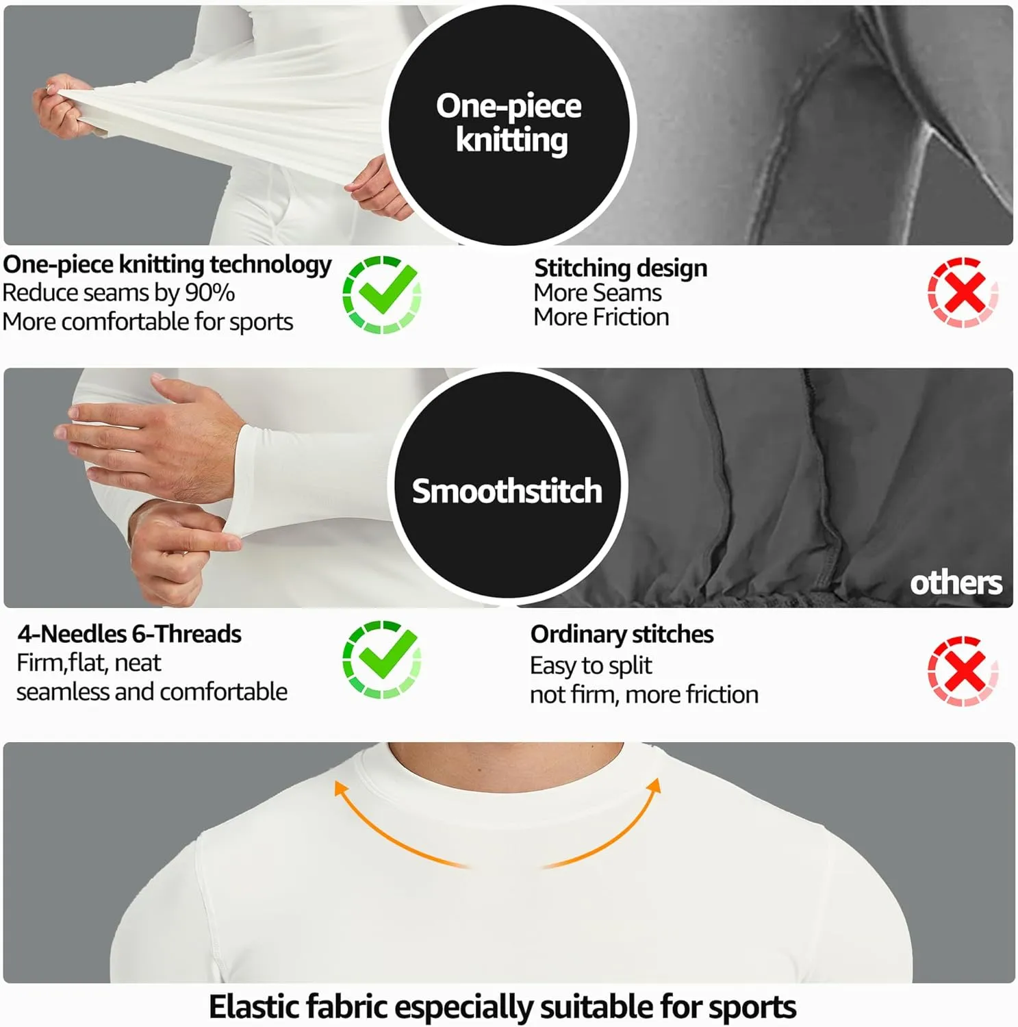 UNIQUEBLLA Long Johns Thermal Underwear Set for Men Thermal Base Layer Cold Weather Bottom Top