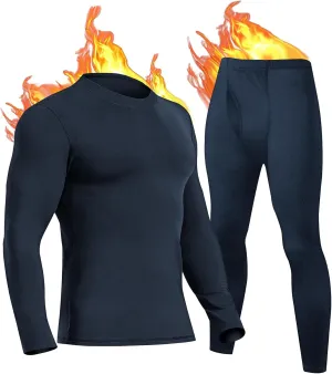 UNIQUEBLLA Long Johns Thermal Underwear Set for Men Thermal Base Layer Cold Weather Bottom Top