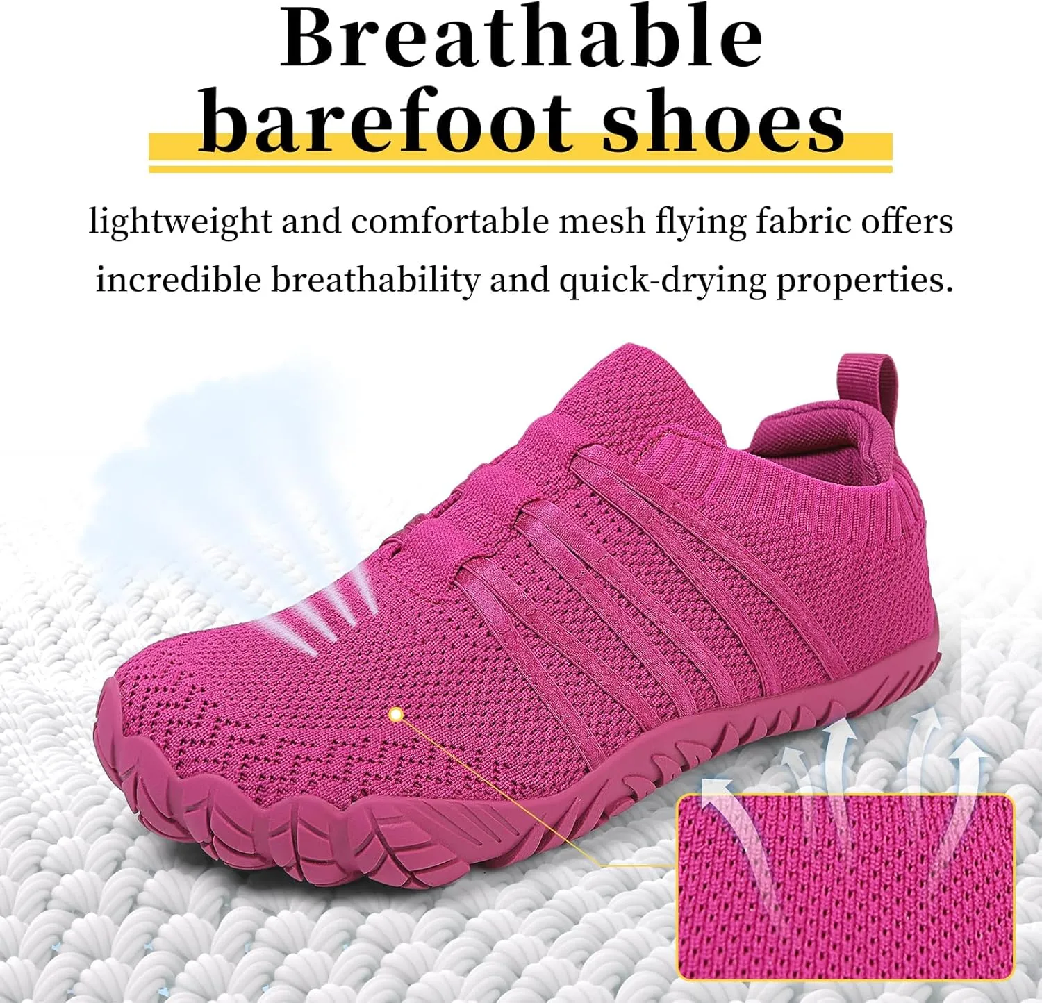 Unisex Barefoot Shoes for Men and Women with Wide Toe Box Zero Drop Design Minimalist Hike Footwear Water Shoes Five Finger Cross-Trainer Ideal for Walking Hiking and Grounding Activities