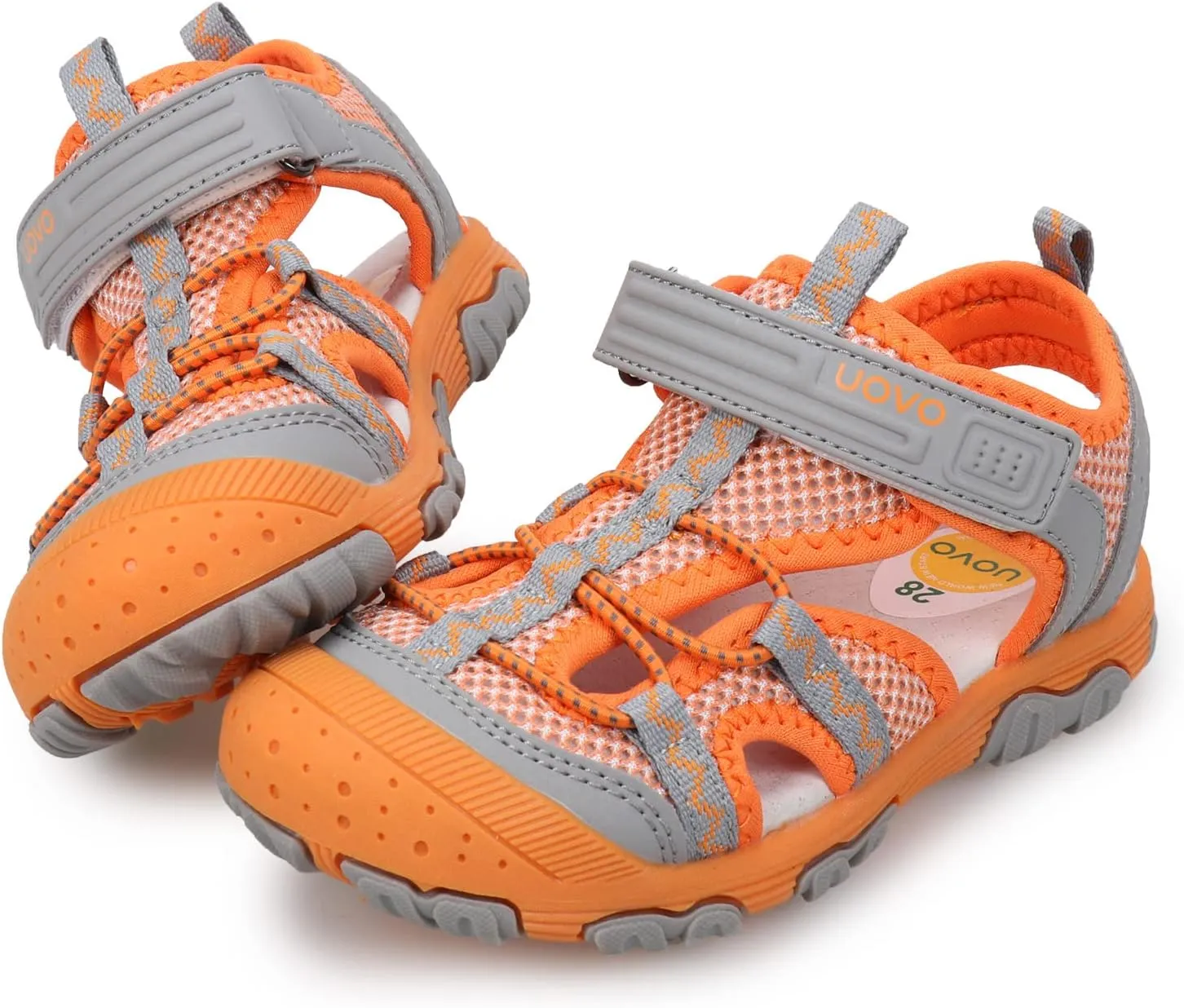 UOVO Boys Sandals Kids Sandals Hiking Athletic Closed-Toe Beach Summer Sandals for Boys Quick-Drying