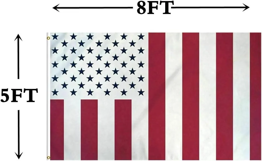 USA Civil Peace Flag 5X8Ft Indoor Outdoor Vivid Color Double-Stitched Edges and American Civil Peace Flags with Two Brass Grommets. (5x8ft)