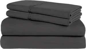 V Berth Boating Sheet Set 100% Egyptian Cotton 400 Thread Count Universal V Berth Sheet Set Boat Bedding Fits mattresses up to 15” Depth, Sailboat Boaters Gift - Dark Grey Solid