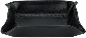 Valet Tray Catchall Black Leather by Graphic Image - 5x5