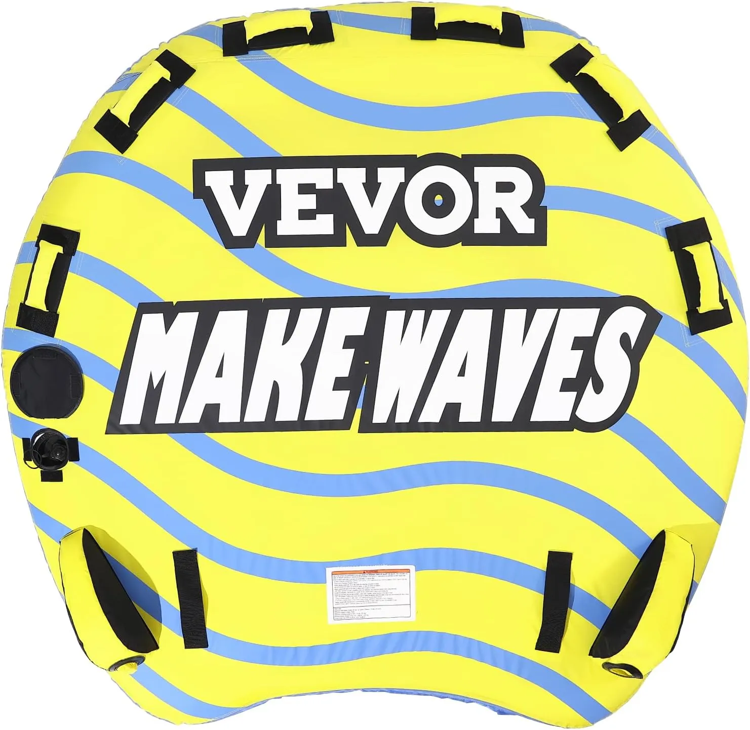VEVOR Towable Tube for Boating, 1-4 Riders Inflatable Towable Tubes with Deck Seats and Backrest, 340/510/680 lbs Water Sport Tube,Full Nylon Cover, EVA Grab Handles and Speed Safety Valve