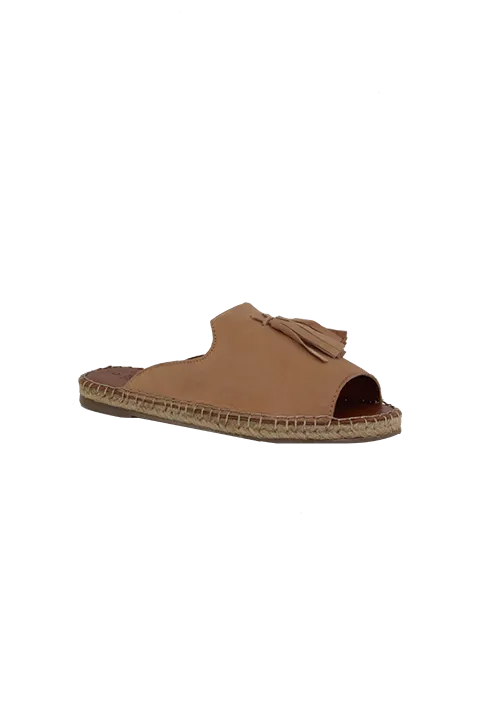 Via Leather Espadrille Natural