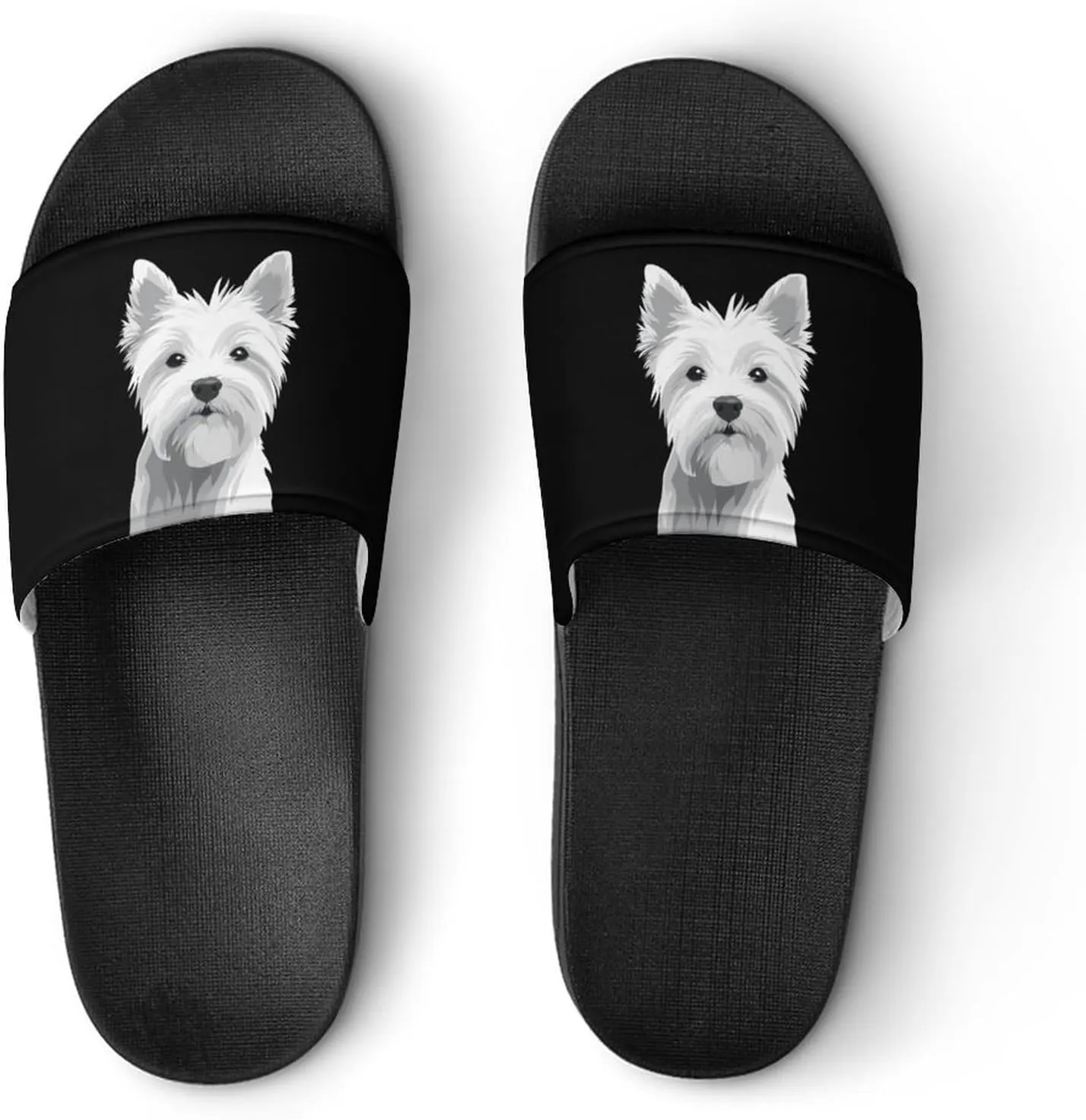 West Highland Terrier Dog Puppy Shower Sandals Home Slippers Non-Slip Quick Drying Beach Bathroom Slipper