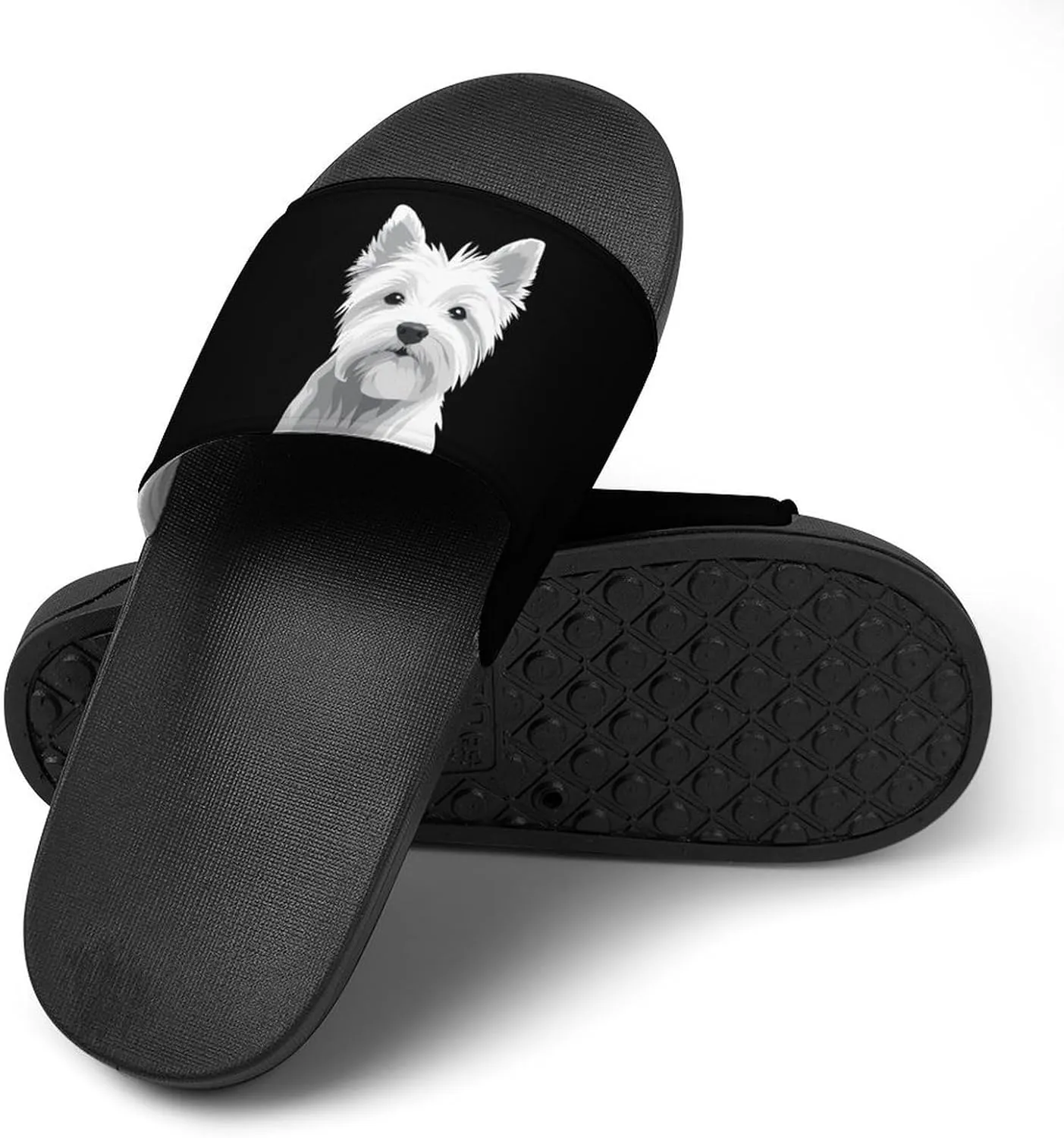 West Highland Terrier Dog Puppy Shower Sandals Home Slippers Non-Slip Quick Drying Beach Bathroom Slipper