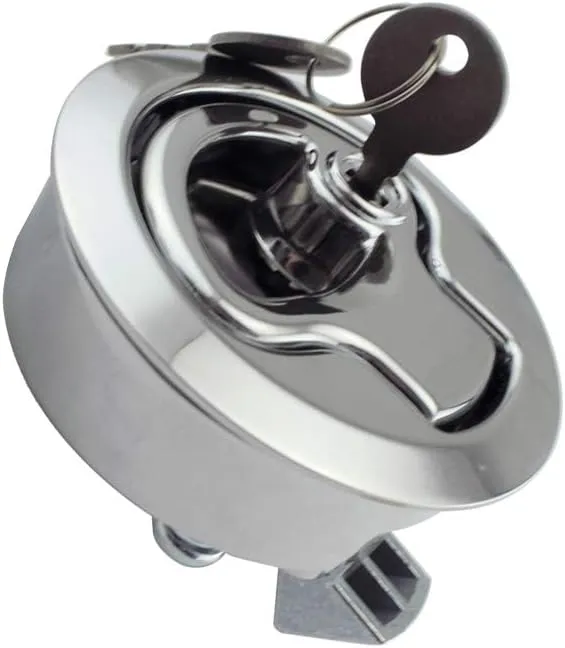 WJSKDQ Boat Latches Flush Pull Slam Latch for Boat Boor Latches Handle Keyed Lock Locking Style Silver/Black 2pcs/4pcs