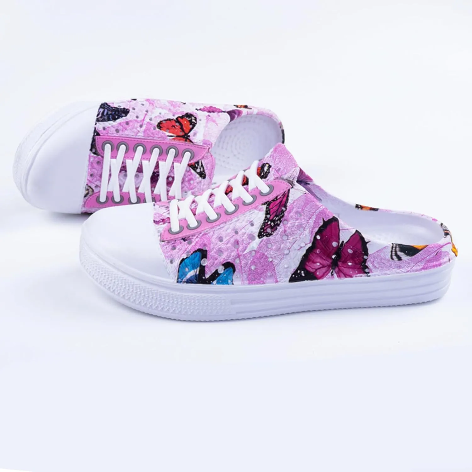 Women Garden Clog Shoes Mesh Hole Breathable Slippers Summer Indoor/Outdoor Beach Sandals Shower Footwear Water Shoes