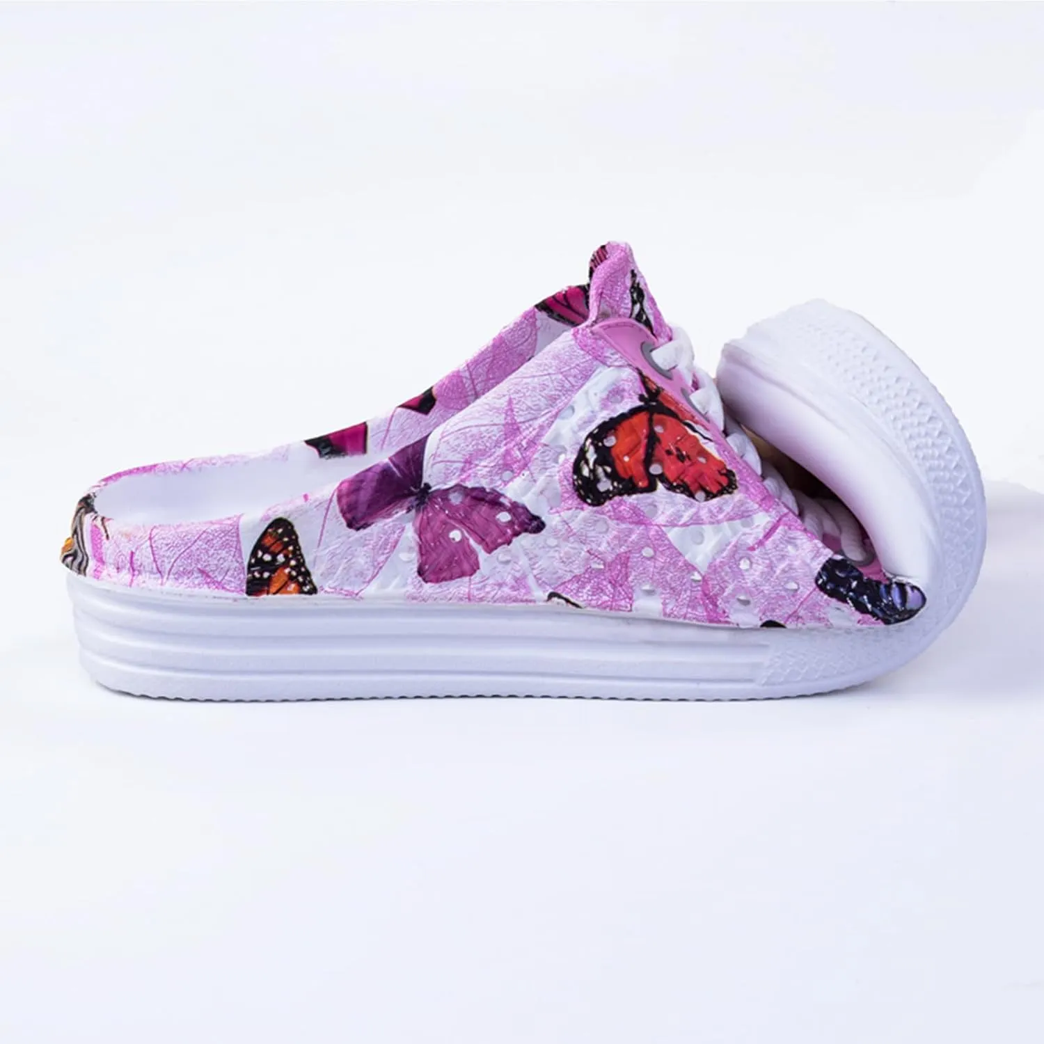 Women Garden Clog Shoes Mesh Hole Breathable Slippers Summer Indoor/Outdoor Beach Sandals Shower Footwear Water Shoes