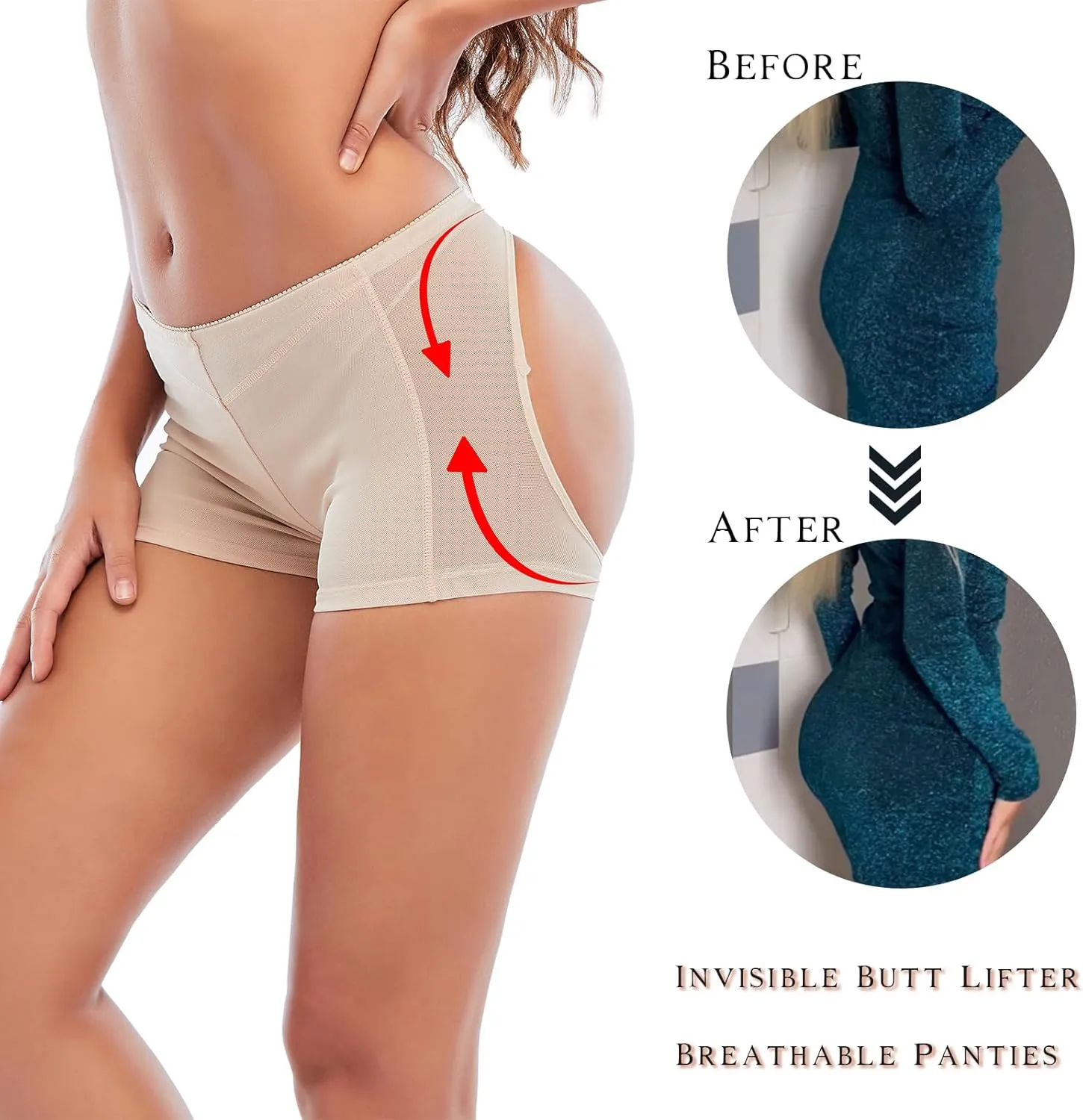 Women's Butt Lifter Control Panties Seamless Body Shape Lifting Enhancer Boyshorts Shapewear Underwear