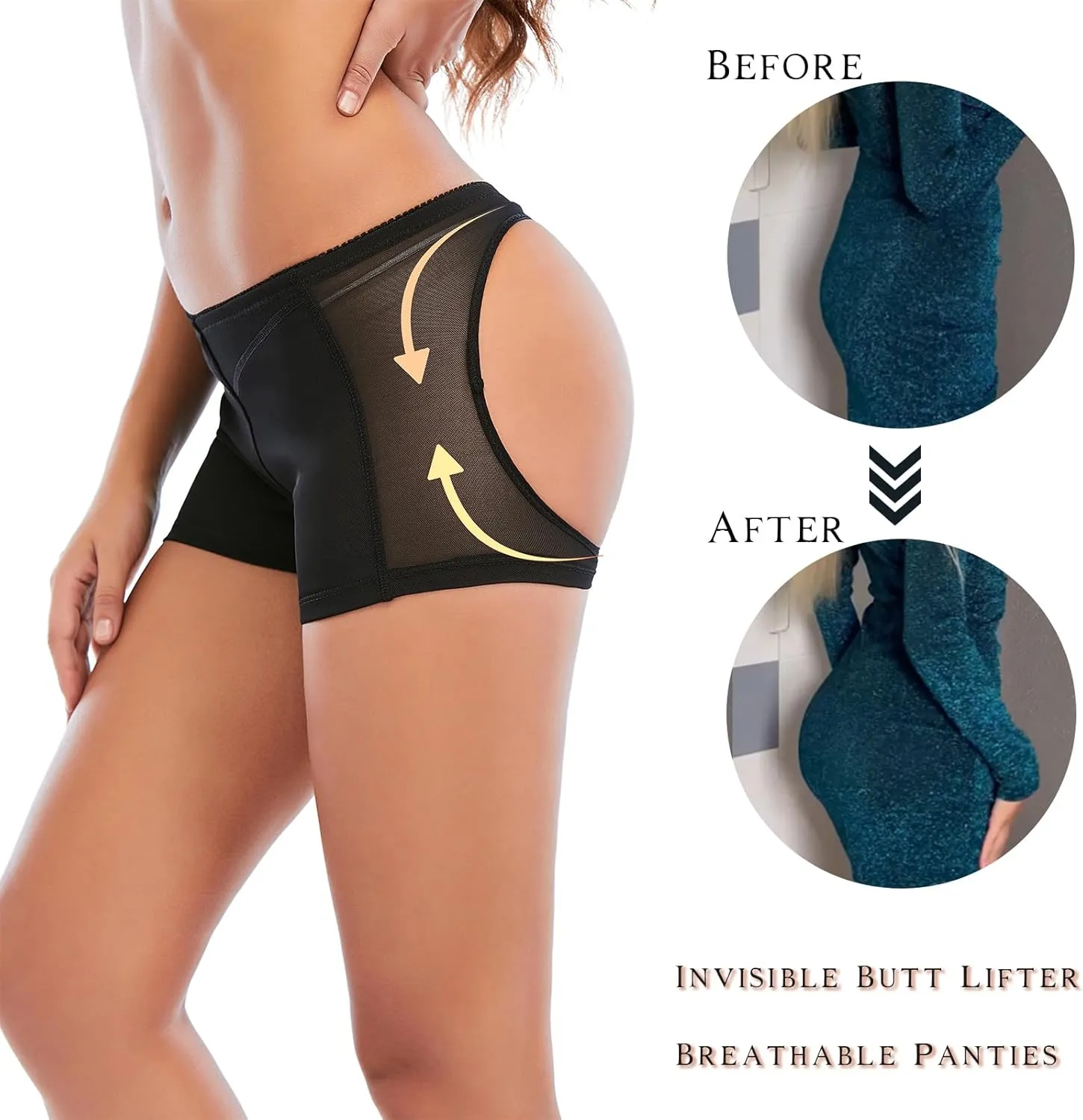 Women's Butt Lifter Control Panties Seamless Body Shape Lifting Enhancer Boyshorts Shapewear Underwear