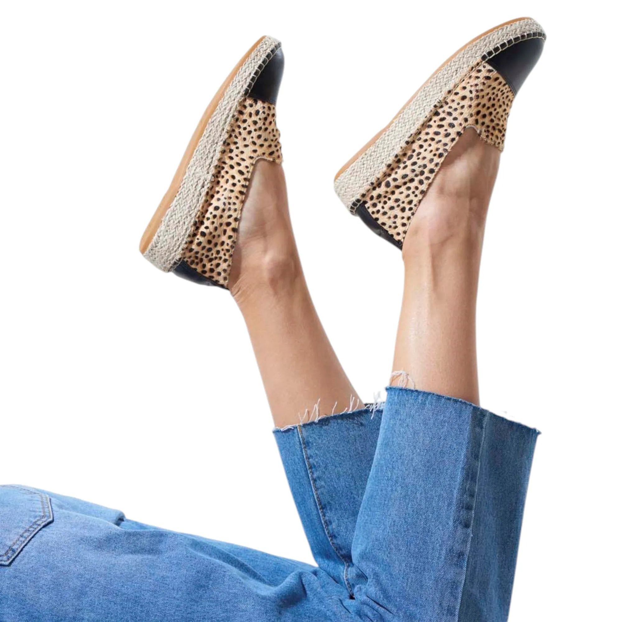 Womens Hush Puppies Banu Flats Tan Spotted Leopard