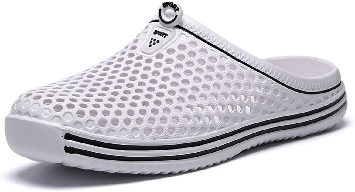 Womens Mens Bathroom Garden Non-slip Hole Breathable Lightweight Sandals Unisex Beach Quick Drying Sandals Couple Indoor/Outdoor Slippers