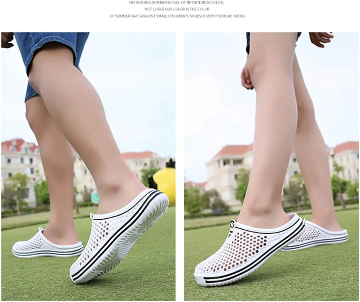 Womens Mens Bathroom Garden Non-slip Hole Breathable Lightweight Sandals Unisex Beach Quick Drying Sandals Couple Indoor/Outdoor Slippers