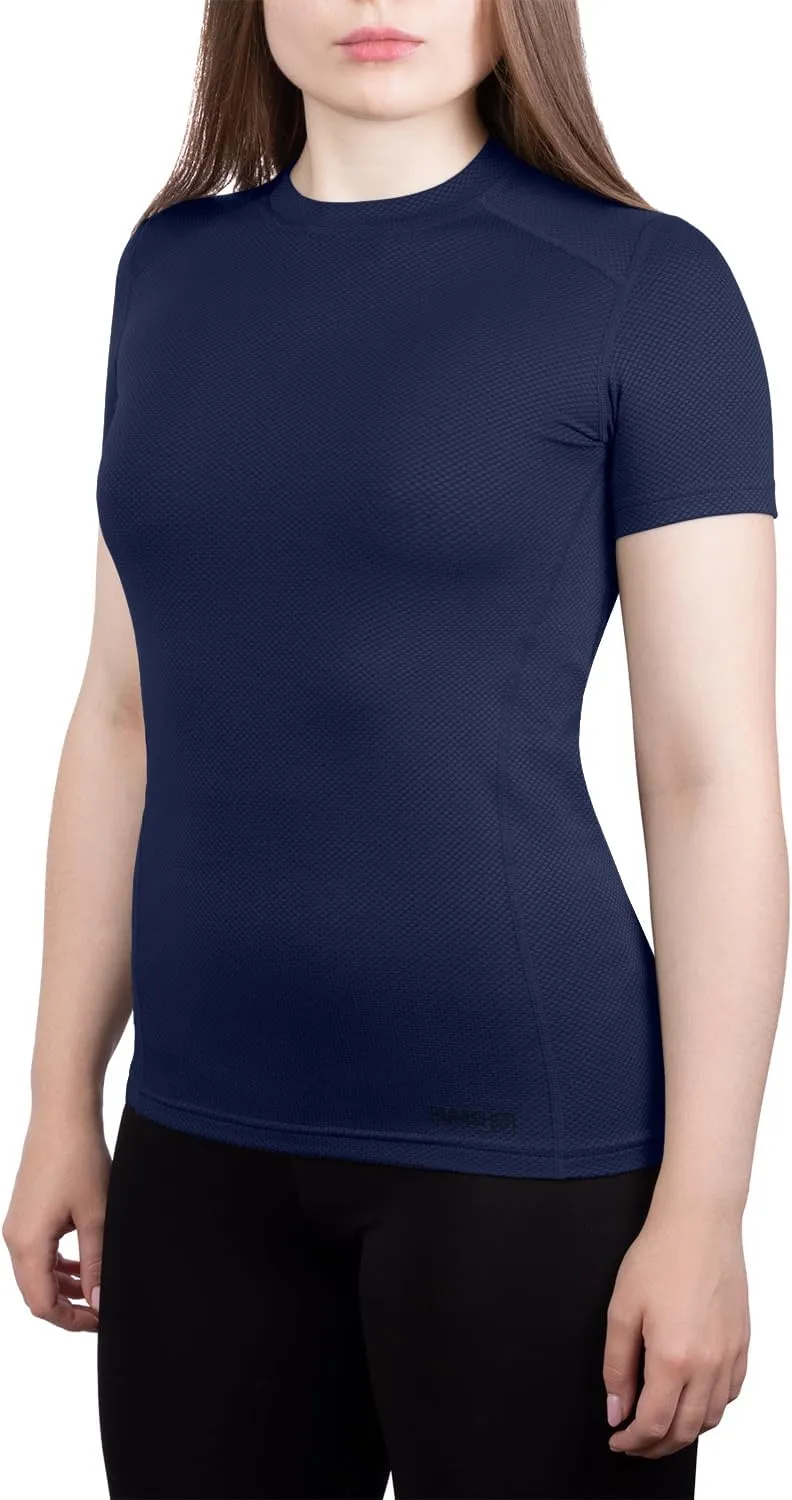 Womens Military Moisture Wicking Base Layer T-Shirt - Tactical Training Army Professional - Polartec Delta - Odor Resist