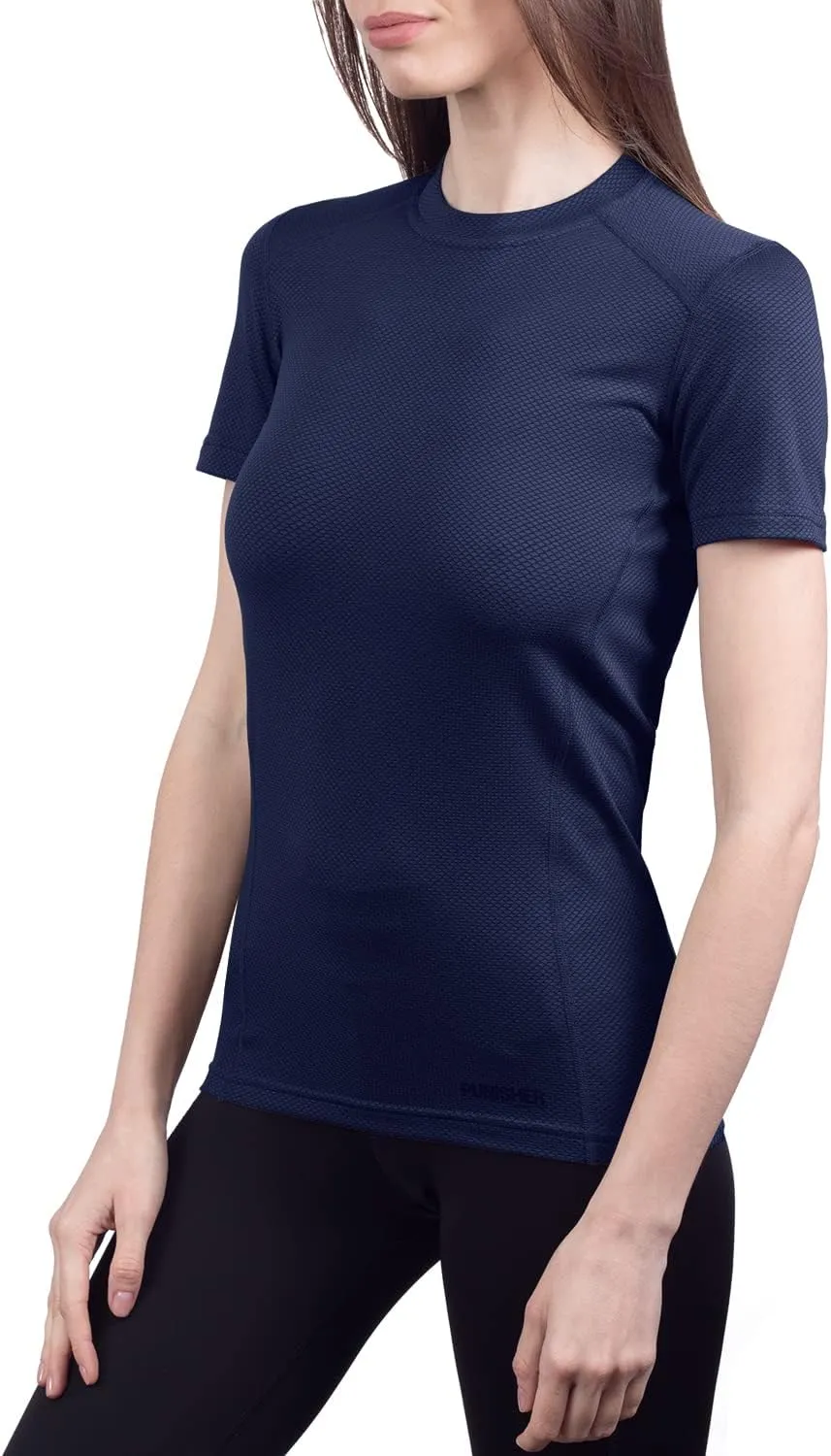Womens Military Moisture Wicking Base Layer T-Shirt - Tactical Training Army Professional - Polartec Delta - Odor Resist