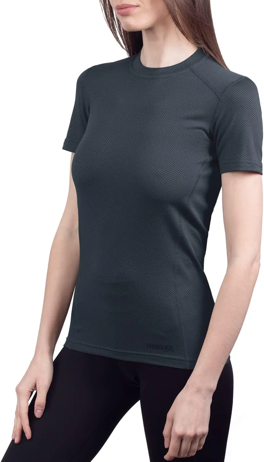 Womens Military Moisture Wicking Base Layer T-Shirt - Tactical Training Army Professional - Polartec Delta - Odor Resist