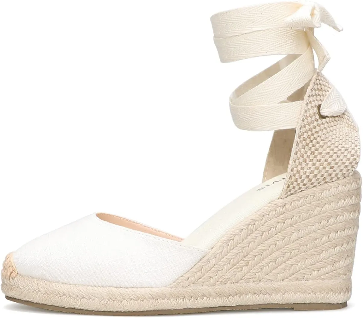 Women’s Platform Wedges Espadrilles, 3" Wedge, Soft Ankle-Tie Strap, Closed Toe, Classic Summer Sandals