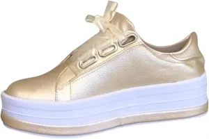 Women's Round Toe Wedges Sneakers Fashion Classic Low Cut Lace Up Platform Walking Dress Shoes Summer Lightweight Breathable Orthotic Flat Loafers Sporty
