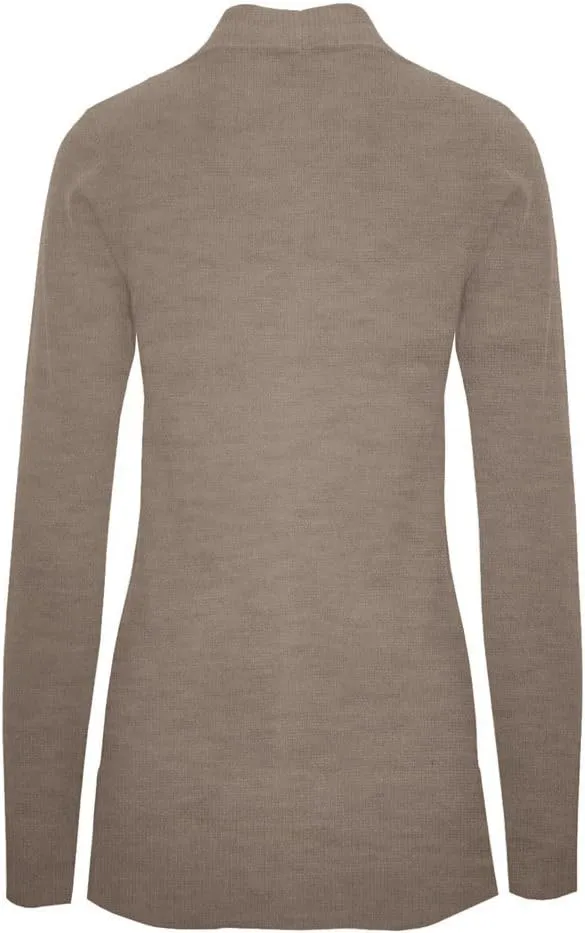 Women's Solid Basic Open Front Pockets Knit Sweater Cardigan