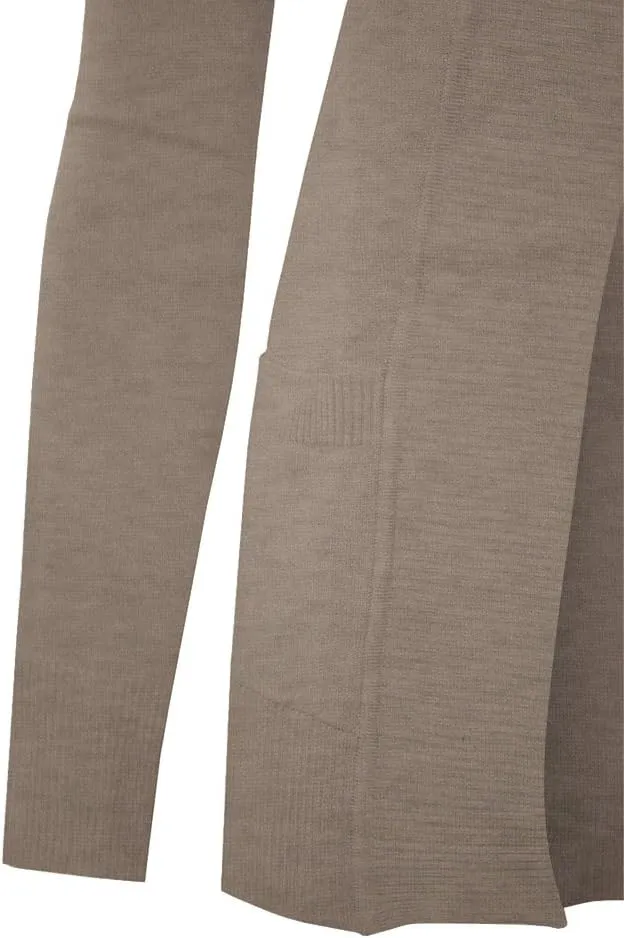 Women's Solid Basic Open Front Pockets Knit Sweater Cardigan