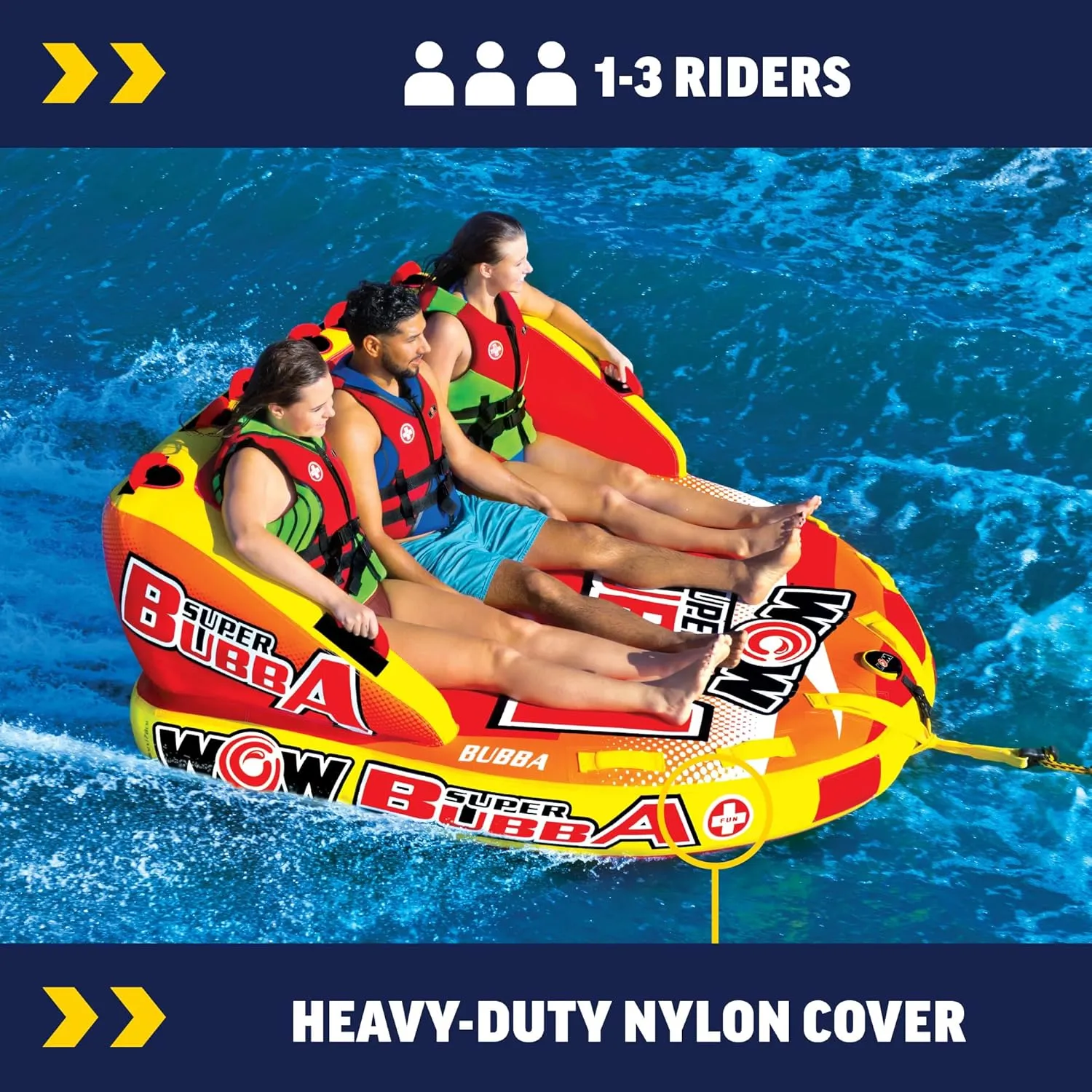 WOW Sports Bubba Towable Tubes for Boating, Boat Accessories for Tubing, Water Tube for Boats