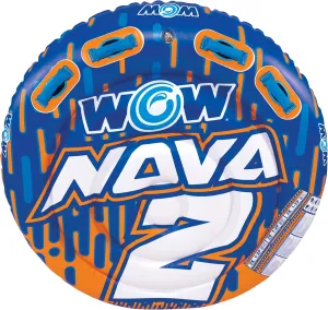 WOW Sports Nova Towable Deck Tube, Large Towable Tube for Boating 2 Persons