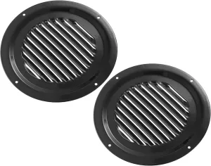 X AUTOHAUX 2pcs 6 Inch Round Marine Boat Louvered Ventilation Vent Stainless Steel Venting Panel Cover Black