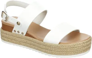 XAPPEAL Amelia - Women's Open Toe Ankle Buckle Strap Casual Platform Espadrille Sandals