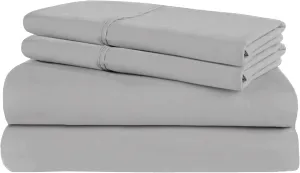 XL V Berth Boating Sheet Set 100% Egyptian Cotton 600 Thread Count Universal XL V Berth Sheet Set Boat Bedding Fits mattresses up to 8” Depth, Sailboat Boaters Gift - Light Grey Solid