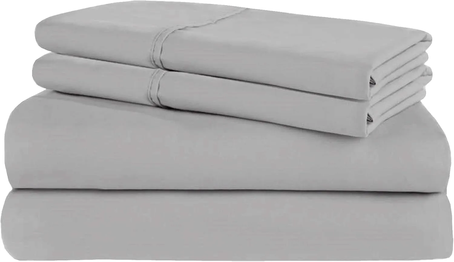 XL V Berth Boating Sheet Set 100% Egyptian Cotton 600 Thread Count Universal XL V Berth Sheet Set Boat Bedding Fits mattresses up to 8” Depth, Sailboat Boaters Gift - Light Grey Solid