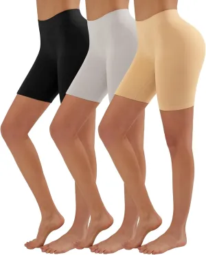 YADIFEN 3 Pack Slip Shorts for Under Dresses Seamless Anti Chafing Underwear Shaping Boyshort Smooth Panties for Women