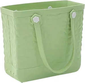 Yanzhenglip Rubber Tote Bag For Women Large Rubber Beach Bag Waterproof Washable Handbag Durable Tote Bag