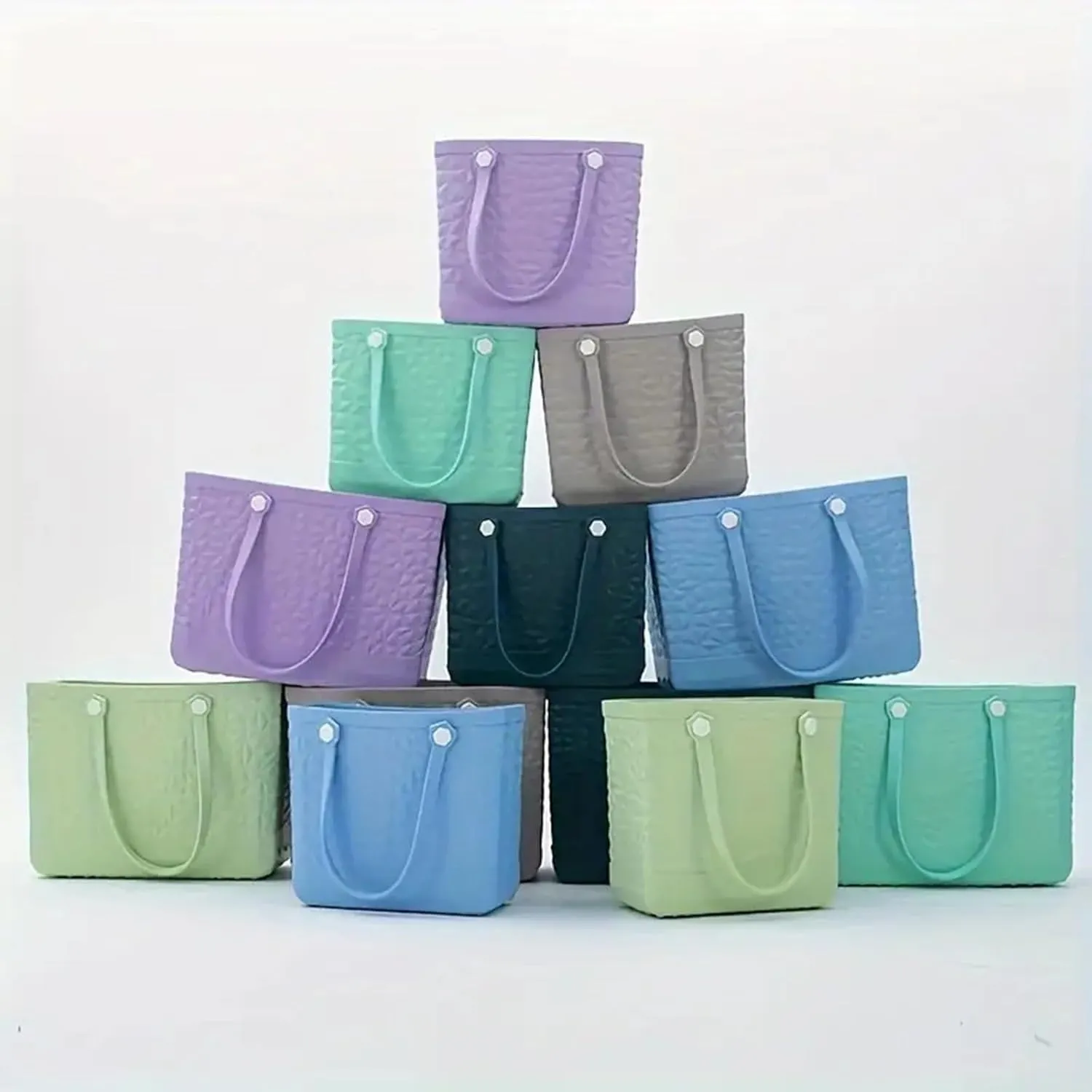 Yanzhenglip Rubber Tote Bag For Women Large Rubber Beach Bag Waterproof Washable Handbag Durable Tote Bag