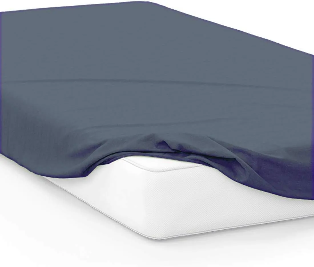 Yarns of Cotton Bed Cot Fitted Sheets 30" x 80" Dark Grey SolidMattress 4"-8" Deep Perfect for Narrow Twin/RV Bunk/Guest Bed/Camping Cot