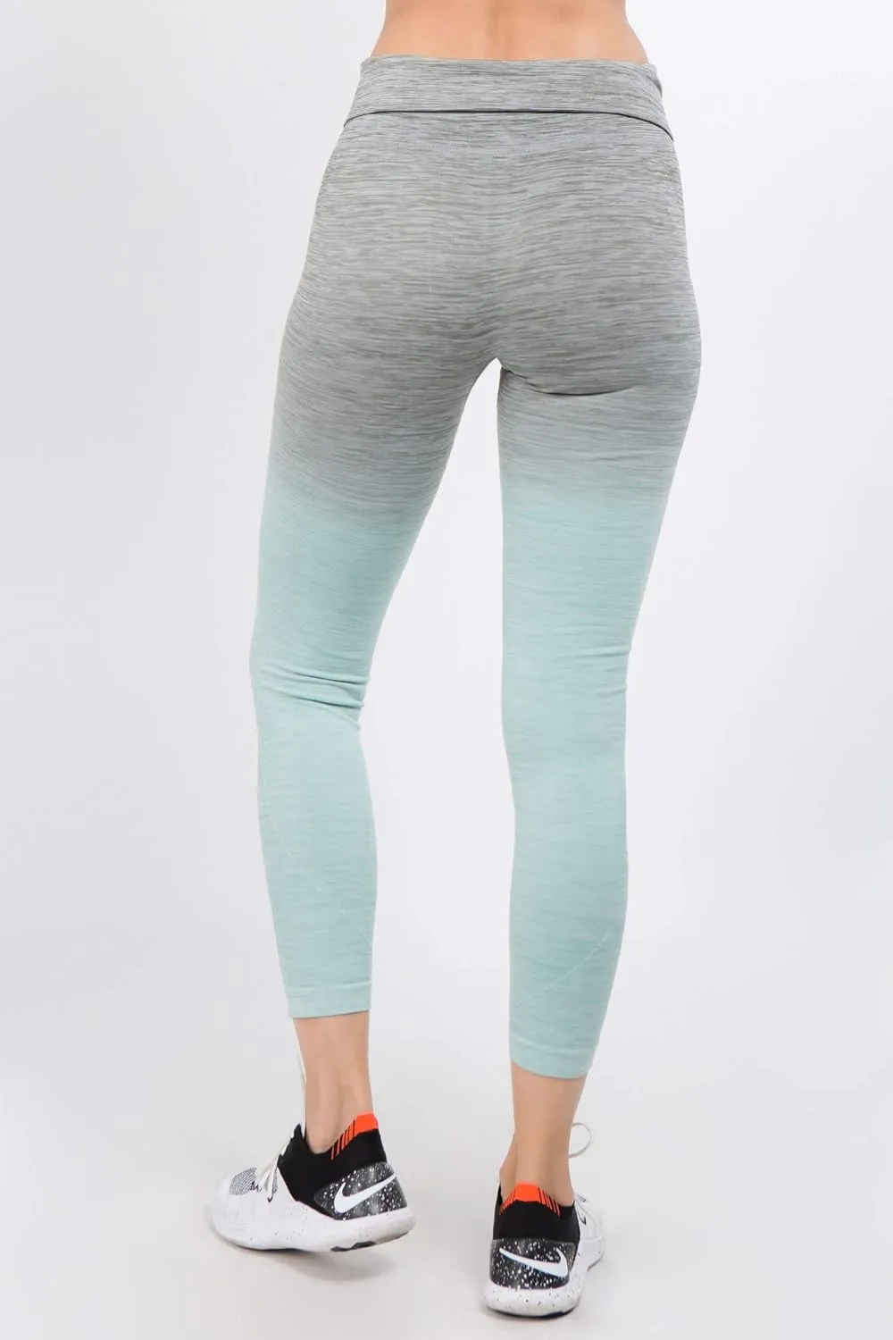YELETE Women's Athletic Space Dye Ombre Leggings
