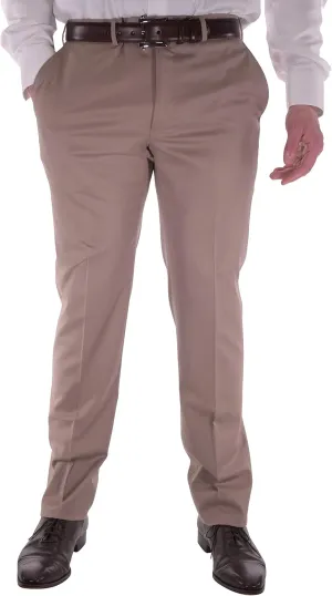 Zanella Pn12 Luxury Wool Men Trousers - Modern Fit Flat Front Dress Pants