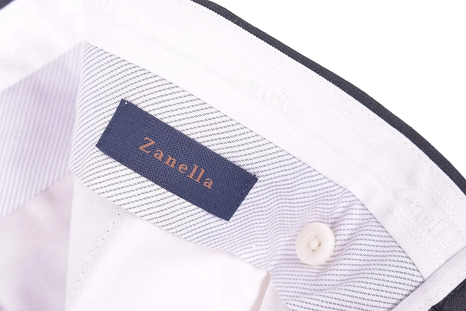 Zanella Todd Luxury Wool Men Trousers - Modern Fit Flat Front Dress Pants