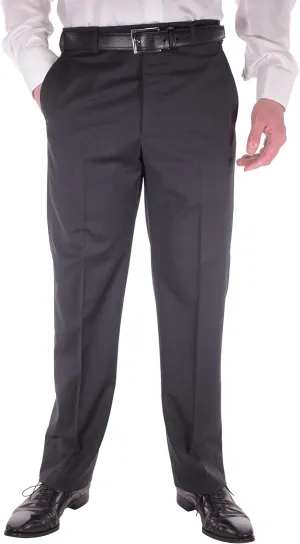 Zanella Todd Luxury Wool Men Trousers - Modern Fit Flat Front Dress Pants